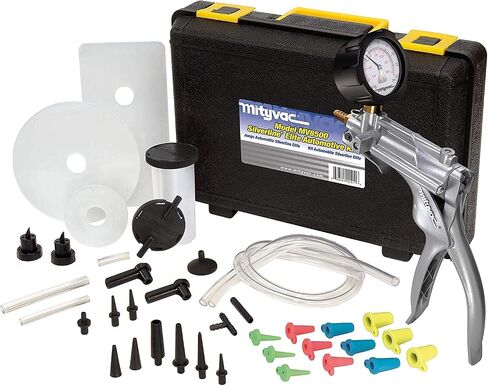 مضخة يدوية للفرامل والضغط من Mityvac MV8510 Silverline Elite لتشخيص الأداء، ونزيف الفرامل، ونقل السوائل، والإخلاء، وإصلاح الزجاج الأمامي، ومقياس مركب 2 بوصة، ومحول مزدوج in Kuwait