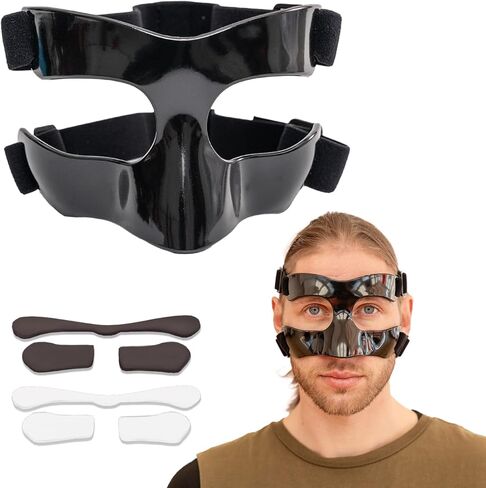 Sports Face Guard, Nose Guard for Broken Nose, Basketball Football Softball Training Face Shield Masks with Foam Padding for Men and Women in Kuwait