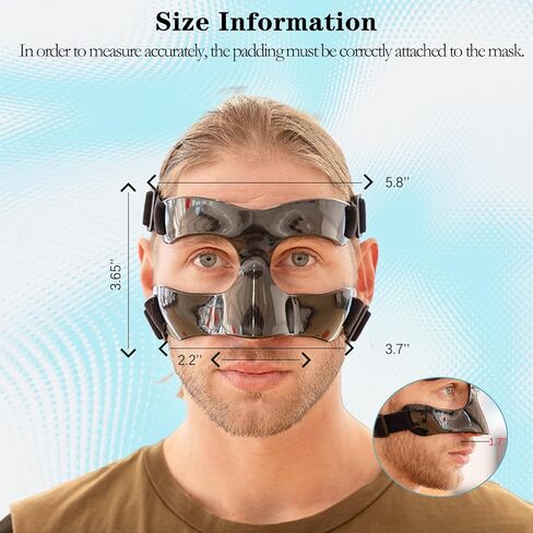 Sports Face Guard, Nose Guard for Broken Nose, Basketball Football Softball Training Face Shield Masks with Foam Padding for Men and Women in Kuwait