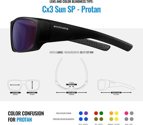 Enchroma Glasses - Panoramic - Color Correcting & Enhancing Glasses Outdoor Use for Deutan and Protan Color Blindness in Saudi Arabia
