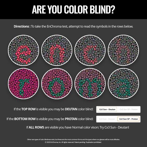 Enchroma Glasses - Panoramic - Color Correcting & Enhancing Glasses Outdoor Use for Deutan and Protan Color Blindness in Saudi Arabia