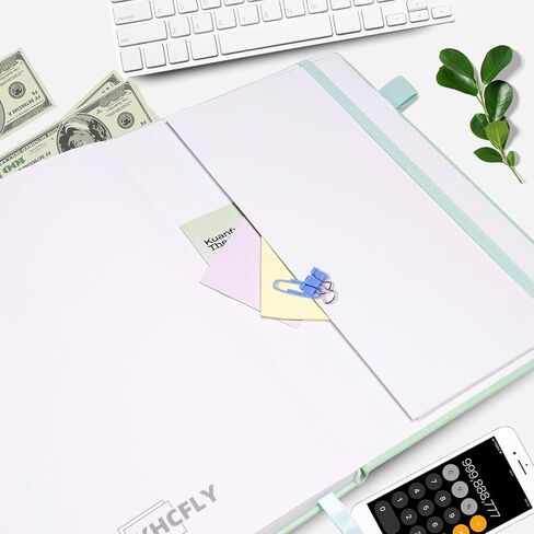 سجل المحاسبة دفتر الأستاذ المحاسبة للأعمال الصغيرة والاستخدام الشخصي - دفتر تعقب الحساب غلاف فني لتتبع الأموال والنفقات والودائع والتوازن - 5.8X 8.3 "، أخضر in Kuwait