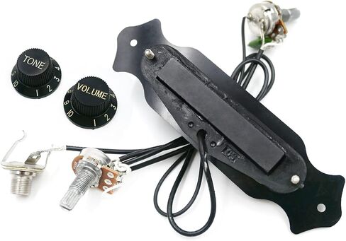 Prewired 6-String Guitar Pickup Wiring Harness Single Coil Magnetic with Volume & Tone Knobs Pots for Electric Cigar Box Guitar Ukulele Mandolin in Kuwait