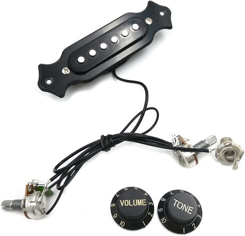 Prewired 6-String Guitar Pickup Wiring Harness Single Coil Magnetic with Volume & Tone Knobs Pots for Electric Cigar Box Guitar Ukulele Mandolin in Kuwait