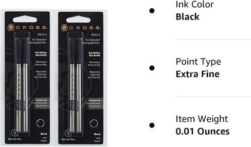 Cross Refills Black Dual Pack Rollerball Pen (2 Pack) in Saudi Arabia