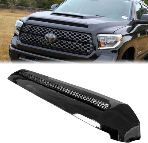 غطاء محرك السيارة DIBON AUTO متوافق مع شبكة تويوتا تندرا الأمامية العلوية غطاء محرك السيارة رمادي 2014-2021 (أسود) in Kuwait