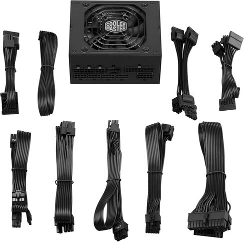 Cooler Master V850 SFX Gold ATX3.0 مصدر طاقة وحدات كامل، 850 وات SFX، 80+ ذهبي، موصل 90 درجة 12VHPWR PCIe 5.0، دعامة SFX-to-ATX، مروحة صامتة، ضمان 10 سنوات (MPY-8501-SFHAGV-3US) in Kuwait