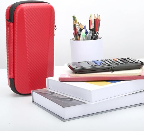 حافظة آلة حاسبة رسومية لـ Texas Instruments TI-84 Plus CE/TI-83 Plus CE/TI-84 Plus/Casio fx-9750GII، حقيبة واقية لصندوق التخزين مع جيب مضغوط لكابلات USB، قلم رصاص، مسطرة، دليل، (أسود) in Kuwait