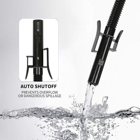 Siphon Pump for Gasoline Fuel Transfer Pump With Auto-Stop Battery Powered Siphon Hand Pump Long Hose Protable Transfer Pump Electric Kit for Oil and Liquids (RED-BLACK) in Saudi Arabia