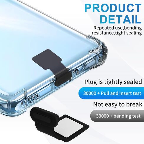 3 Pcs USB Type C Dust Cover Caps, Anti Dust USB C Port Charging Protection Stopper with Anti Lost Adhesive Stickers Silicone Type-C Port Protector Compatible with Laptop Smartphone Headphone in Saudi Arabia
