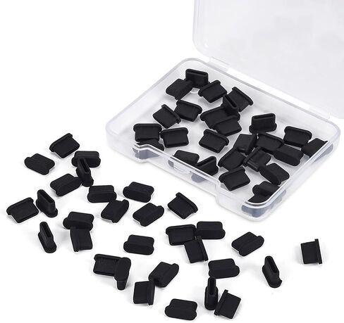 30 قطعة من أغطية سدادات الغبار USB C، غطاء غبار لمنفذ USB من النوع C مع صندوق صغير متوافق مع Samsung Galaxy S24 S23/ Google Pixel/أي منفذ من النوع C، قابس منفذ شحن USB C in Kuwait