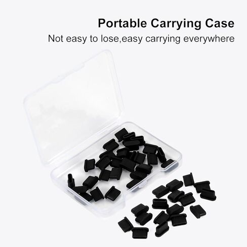30 قطعة من أغطية سدادات الغبار USB C، غطاء غبار لمنفذ USB من النوع C مع صندوق صغير متوافق مع Samsung Galaxy S24 S23/ Google Pixel/أي منفذ من النوع C، قابس منفذ شحن USB C in Kuwait