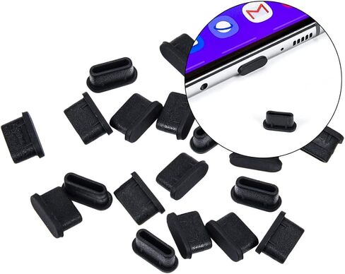 30 قطعة من أغطية سدادات الغبار USB C، غطاء غبار لمنفذ USB من النوع C مع صندوق صغير متوافق مع Samsung Galaxy S24 S23/ Google Pixel/أي منفذ من النوع C، قابس منفذ شحن USB C in Kuwait