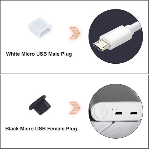 USB Cover Port Plug Caps - 30Pcs 6 Type Silicone Anti Dust Cover Laptop Port Protection Stoppers for USB Type-C, Headphone Port, HDMI, USB Type-A Plugs with Cleaning Brush Kit in Kuwait