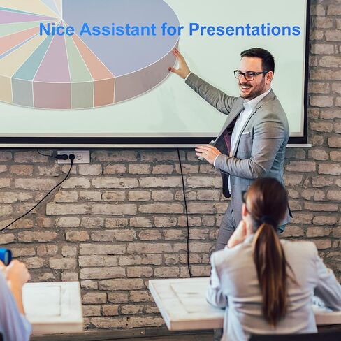 Presentation Clicker Wireless Presenter Remote: USB Rechargeable Finger Ring Clicker for PowerPoint Presentations, PowerPoint Clicker with Laser Pointer, Multi-OS Compatible in Saudi Arabia