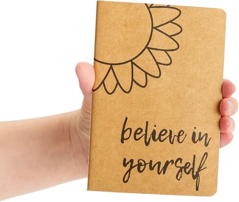 Paper Junkie 12 Pack Journals for Kids - Let's Be Happy Journals Bulk - Kraft Paper Notebooks School Supplies (80 Lined Page, 4 x 5.75 in) in Saudi Arabia