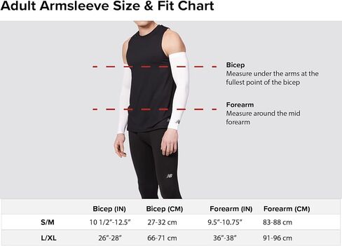New Balance Unisex Outdoor Sports Compression Arm Sleeves, Arm Warmer, 1 Pair in Saudi Arabia