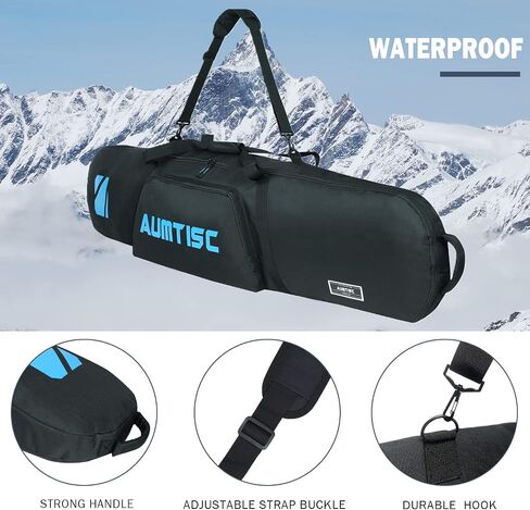 AUMTISC Snowboard Bag Travel Unpadded, Ski Bags with Storage Compartments for Snowboard, Goggles, Gloves, Outdoor Camping, Available Length in 61" and 65" in Saudi Arabia