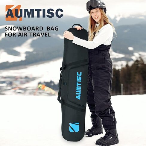 AUMTISC Snowboard Bag Travel Unpadded, Ski Bags with Storage Compartments for Snowboard, Goggles, Gloves, Outdoor Camping, Available Length in 61" and 65" in Saudi Arabia