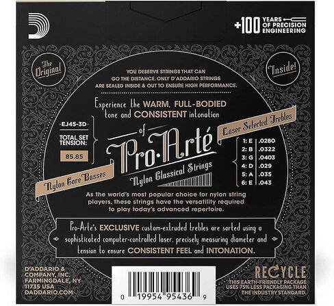 D'Addario EJ45 Pro-Arte Classical Guitar Strings 3-Pack in Saudi Arabia