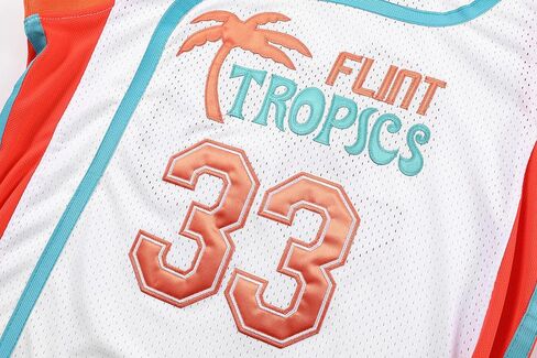 Flint Tropics Jackie Moon #33 Coffee Black #7 Semi Pro 90s Hip Hop Clothes for Party Men Basketball Jersey Green White in Saudi Arabia