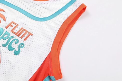 Flint Tropics Jackie Moon #33 Coffee Black #7 Semi Pro 90s Hip Hop Clothes for Party Men Basketball Jersey Green White in Saudi Arabia