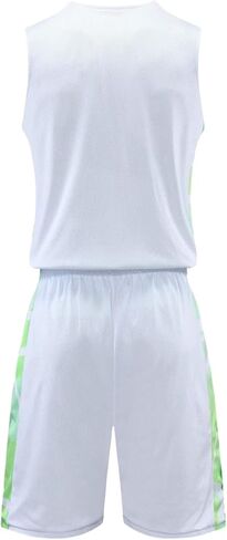 Topeter Reversible Basketball Jersey with Athletic Shorts, Practice Sports Training Uniforms for Men in Kuwait