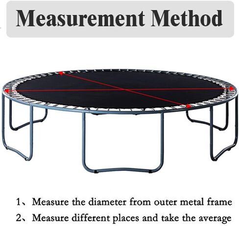 Zoyemone Replacement Trampoline Jumping Mat, Fits 10FT/12FT/14FT Round Frames with Durable V-Rings Fits 5.5 Inch Springs in Saudi Arabia