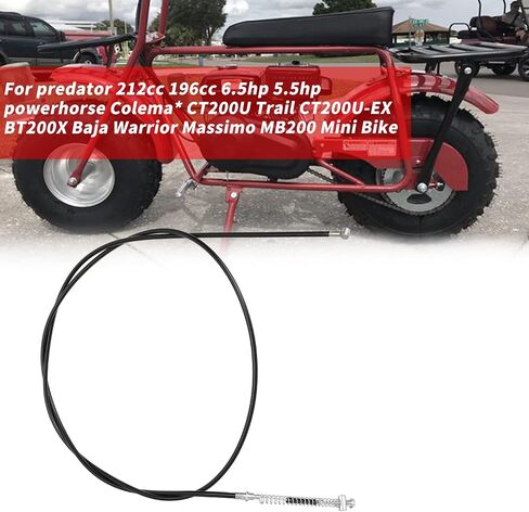 GREHUA Upgrade 67" Rear Drum Brake Cable Left Clutch Brake Handle Lever Chain Tensioner Adjuster for 212cc 196cc 6.5Hp Coleman CT200U CT200U-EX Baja Warrior Hensim MB165 Massimo MB200 Mini Bike Parts in Saudi Arabia