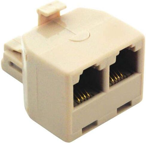 Leviton C0247-I Duplex Phone Adapter, Ivory in Saudi Arabia
