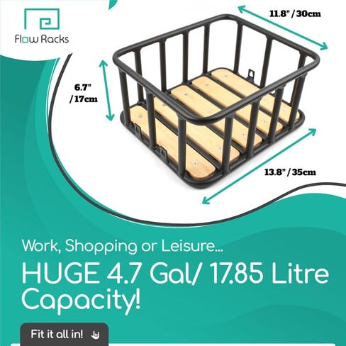 سلة الدراجة الخلفية - سلة حامل الدراجة لجميع احتياجات الشحن. طراد الشاطئ الأنيق / سلة الدراجة الجبلية / الكهربائية لرف الدراجة الخلفي. تتضمن 2 × أشرطة بنجي مرنة وشبكة شحن. in Kuwait