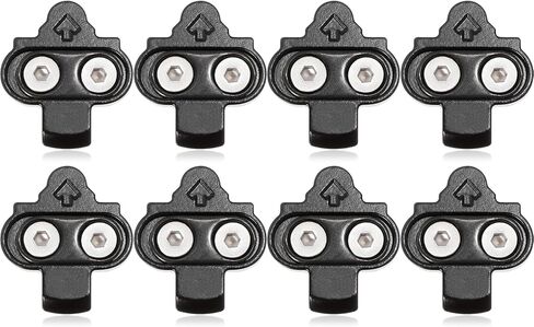 Hicarer 4 Sets Bike Cleats Compatible with Shimano SPD, Cleat Set for Indoor Cycling and Outdoor Biking Shoes Cycling Cleats Bike Clips for Men Women Mountain Biking Road Cycling Pedals Accessories in Saudi Arabia
