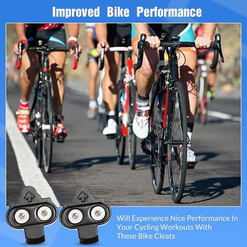 Hicarer 4 Sets Bike Cleats Compatible with Shimano SPD, Cleat Set for Indoor Cycling and Outdoor Biking Shoes Cycling Cleats Bike Clips for Men Women Mountain Biking Road Cycling Pedals Accessories in Saudi Arabia