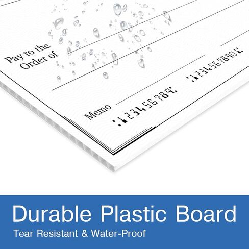 شيك مسح جاف مزيف عملاق لجائزة الوقف - 16 بوصة × 32 بوصة - لوحة شيكات عرض تقديمي جديدة كبيرة - تبرع عجلة دوارة لجائزة المكافأة الكبيرة الفارغة - احتفال الفائزين بجمع التبرعات في السحب in Kuwait