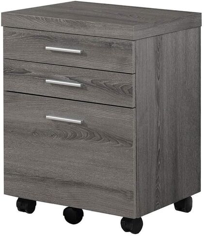 Monarch Specialties White Hollow-Core 3 Drawer File Cabinet on Castors in Saudi Arabia