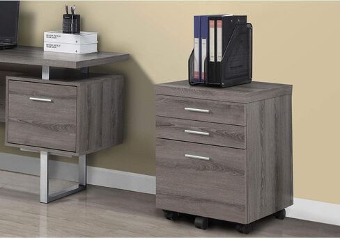 Monarch Specialties White Hollow-Core 3 Drawer File Cabinet on Castors in Saudi Arabia