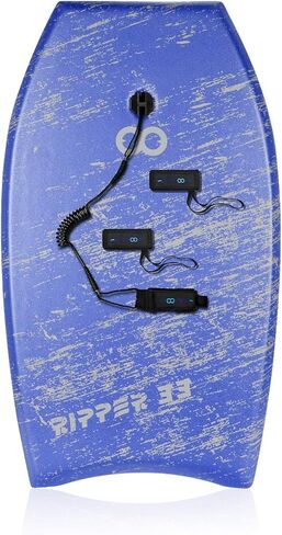 WOOWAVE Bodyboard 33-inch/36-inch/41-inch Super Lightweight Body Board with Coiled Wrist Leash, Swim Fin Tethers, EPS Core and Slick Bottom, Perfect Surfing for Kids Teens and Adults in Saudi Arabia