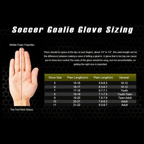 Soccer Goalie Gloves, Junior Indoor & Outdoor Goalkeeper Gloves with Finger Spines Protection and Strong Grip for Kids, Youth, Girls and Boys in Saudi Arabia