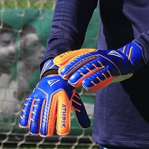 Soccer Goalie Gloves, Junior Indoor & Outdoor Goalkeeper Gloves with Finger Spines Protection and Strong Grip for Kids, Youth, Girls and Boys in Saudi Arabia