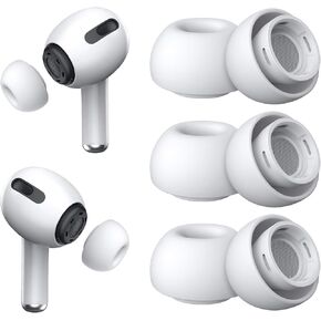 [3 Pairs] Replacement Ear Tips for Airpods Pro and Airpods Pro 2nd Generation with Noise Reduction Hole, Silicone Ear Tips for Airpods Pro with Portable Storage Box and Fit in The Charging Case(S/M/L)