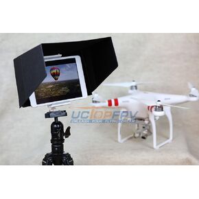 SummitLink 7 Inch Tablet iPad mini Sun Hood Sun Shade Black With Tripod Mount Compatible With DJI Phantom 4 Phantom 3 Professional Advanced DJI Inspire 1 DJI Phantom 2 Vision+ FC40 Transmitter Mount