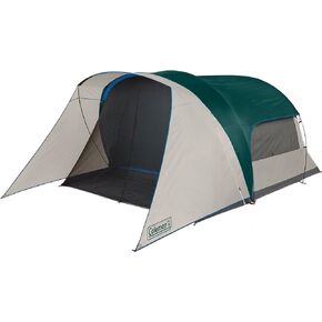 Coleman Weatherproof 4-Person Cabin Tent with Screened Porch, Screen Room Adds 35% More Space, Rainfly Included, 10-Minute Setup