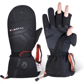 Photography Gloves Heated Gloves for Men Women Rechargeable 7.4V 3000mah Battery Photography Gloves Drones for DJI Air 2S Electric Heated Gloves for Motorcycle/Skiing/Hunting Touchscreen