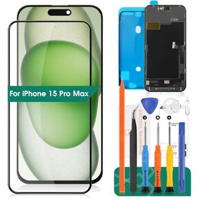 استبدال شاشة TFT لهاتف iPhone 15 Pro Max لهاتف iPhone 15 Pro Max محول رقمي LCD لهاتف iPhone 15 Pro Max A2849 مجموعة شاشة تعمل باللمس A3105 A3106 A3108 (ليست أصلية)