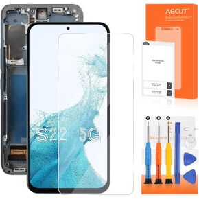 INCELL for Samsung Galaxy S22 5G Screen Replacement for Samsung S22 5G LCD Display Touch SM-S901B SM-S901U LCD Digitizer Touch Screen Assembly Green with Frame(No Fingerprint)
