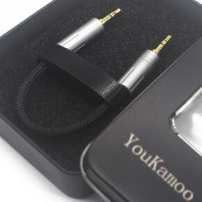 Youkamoo 3.5mm Aux Audio Cable, 3.5mm to 3.5mm Male to Male Connector Stereo Cable 10cm