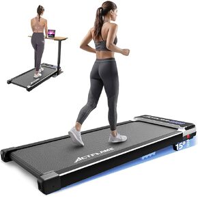 Walking Pad with Incline, Portable Treadmill for Home, 2 in 1 Walking Pad Incline with Remote Control 265LB Capacity, 2.5HP Compact Treadmill with LED Display for Walking and Running
