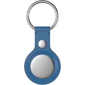 حامل سلسلة مفاتيح Snakehive متوافق مع Apple AirTag - حامل مصنوع يدويًا من الجلد الطبيعي لـ AirTag - حقيبة تتبع نظام تحديد المواقع العالمي (GPS) - ابحث عن حقيبة مفاتيحك - باللون الرمادي in Kuwait