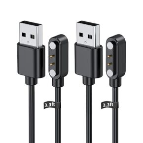 [2-Pack] Smart Watch Charger for Motorola Moto Watch 70 3.3Ft/100cm 2 Pin USB Portable Magnetic Charging Cable Cord for Motorola Moto Watch 70 Smart Watch