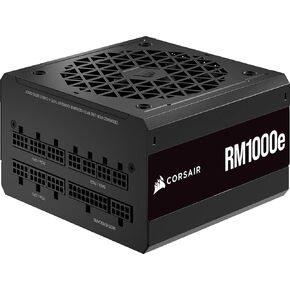 Corsair RM1000e (2023) مصدر طاقة منخفض الضوضاء معياري بالكامل - متوافق مع ATX 3.0 وPCIe 5.0 - مكثفات مصنفة 105 درجة مئوية - كفاءة ذهبية 80 بلس - دعم الاستعداد الحديث - أسود (متجدد) in Kuwait